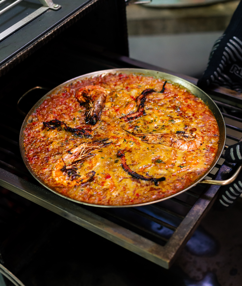 Arroz meloso a las brasas